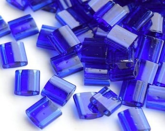 Tila Bead Transparent Cobalt, Miyuki, TL-0151  7.2  gram tube