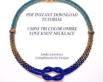 KUMIHIMO NECKLACE Pattern, Tutorial, Mini Tri-Color ©Le Petit Menage A Trois Digital PDF File, Instant Download