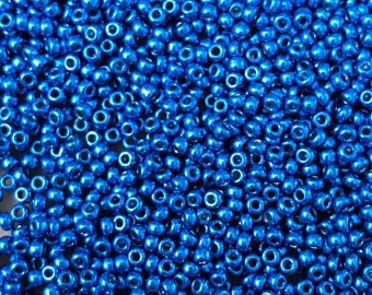 11/0 Deep Aqua Miyuki 5116  Galvanized Deep Aqua, 20 gram bag