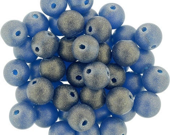 Apollo Gold Czech Glass Bead 6mm Round 50 pc Smooth Druk Apollo Gold Beads