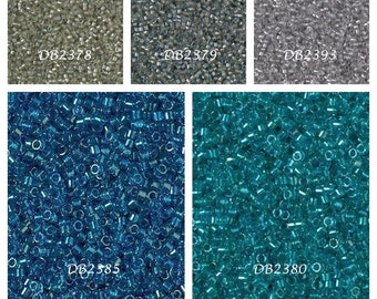 11/0 Delica Fancy Lined,  DB2378, DB2379, DB2380, DB2385, DB2393 7.2gram tube