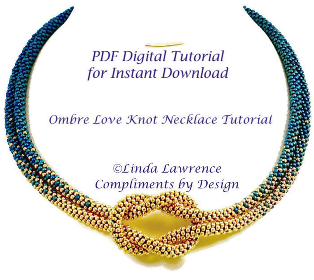 KUMIHIMO OMBRE NECKLACE Pattern, Tutorial, 2 Color Graduated Ombre Love