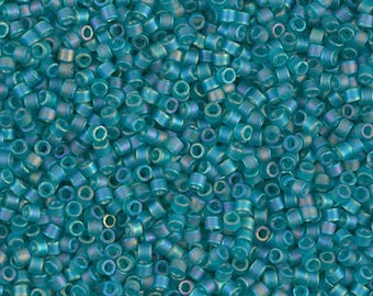 DB1283, Delica, Matt Transparent Caribbean Teal AB, 7,2-g-Tube