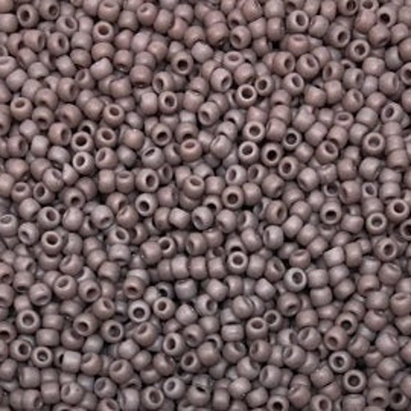 11/0 Toho Seed Beads, 2608F, Semi Glaze Smoky Lavender, 10 grams