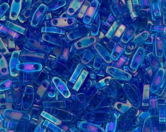 Quarter Tila Bead Trans, Sapphire AB QTL261  7.2gram tube