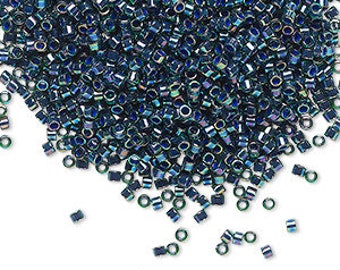 DB276 Delica Dyed Luster Teal Iris, Miyuki Seed Bead 7.2 gram tube