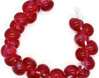 Mini Unicorn Teardrops Fuchsia, 4mm size, 25 beads per strand