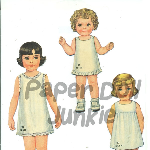 Huge Printable Set of 25 Vintage Paper Dolls and Clothes