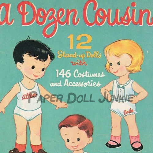 A Dozen Cousins Downloadable Paper Dolls - Etsy