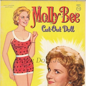 Molly Bee Vintage Paper Doll PDF Instant Digital Download 1962 Retro Paper Doll Clip Art