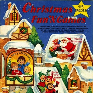 Christmas Fun N Games - PDF afdrukbare Instant Download jaren 1960 Retro Christmas Activity Book - Vintage Paper Dolls - Vintage Christmas jaren 1960