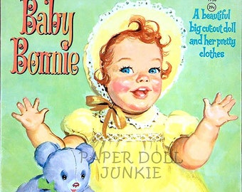 Vintage Baby Bonnie Paper Dolls, 1960s Clip Art (PDF/JPEG)