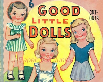 6 Muñecas de Papel "Buenas Muñequitas" - Muñecas de Papel Vintage - Descarga Digital Instantánea - PDF y JPEG