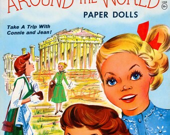 1960s Fashion Paper Dolls: Around the World Clip Art (PDF & JPEG Files)