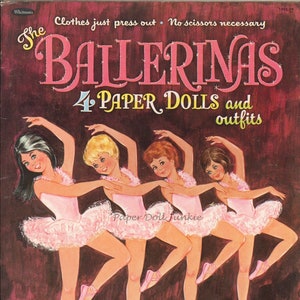 Ballerinas Vintage Paper Dolls, Whitman Paper Dolls 1960s Paper Dolls