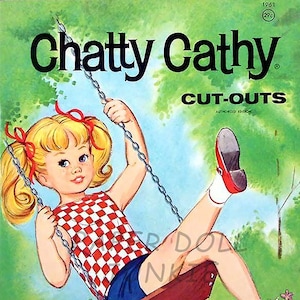 Chatty Cathy vintage des années 1960 Paper Dolls Imprimables PDF et JPEG Téléchargement instantané numérique petite fille Clip Art pour scrapbooking, journaux indésirables