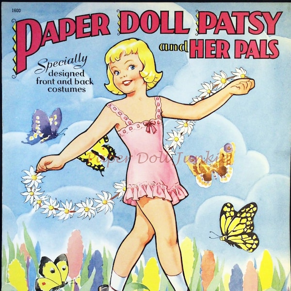 Vintage Paper Dolls - Paper Doll Patsy and Her Pals - Cute Children Clip Art Scrapbooking Paper Crafts Kids Crafts PDF Printable JPEG too