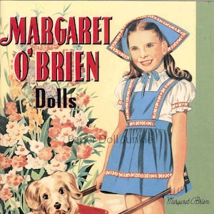 Download istantaneo bambola di carta vintage Margaret OBrien PDF stampabile adorabile bambino Clip Art Download digitale bambole di carta retrò JPEG 1940