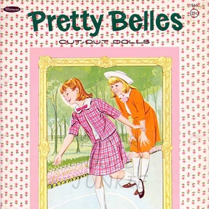 Bonecos de papel vintage Tween Girl Clipart 1965 Retro Digital Paper Dolls Download instantâneo de arquivos PDF e JPEG Scrapbooking, Junk Journaling etc.