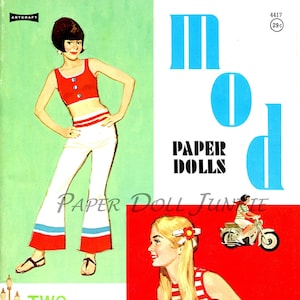 1960s Vintage Paper Dolls Retro Clip Art