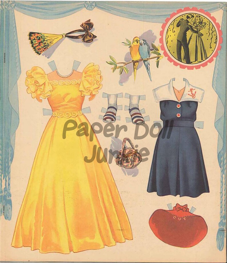 Vintage 1940s Paper Dolls High School Paper Dolls Printable - Etsy España