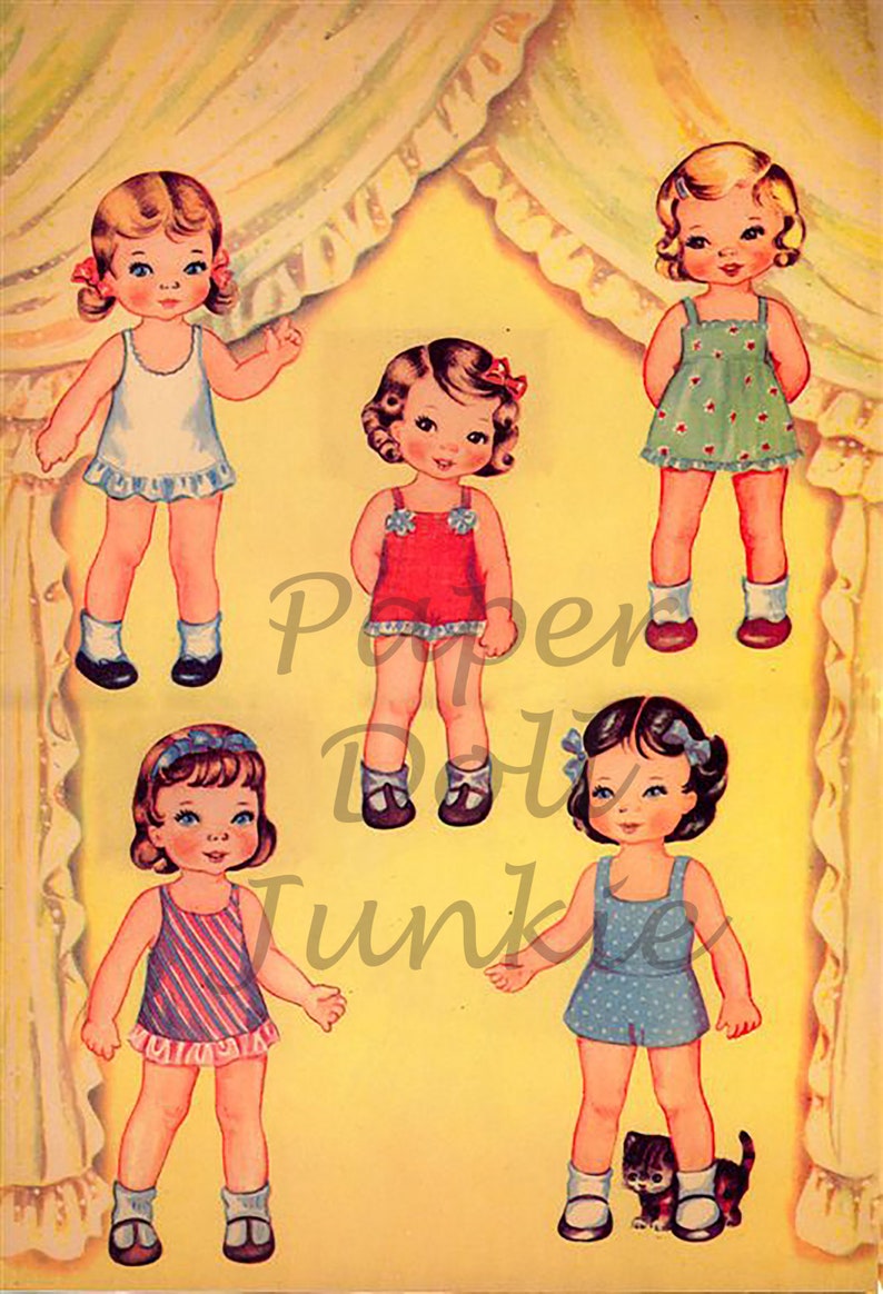 Vintage Paper Dolls, Doll House …