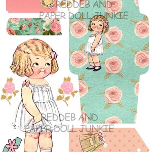 Paper Doll Scrapbook Kit, Printable, Junk Journal Kit, Paper Doll Crafts, Paper Doll Clip Art, Paper Doll Collage Sheets, Scrapbook Ephemera