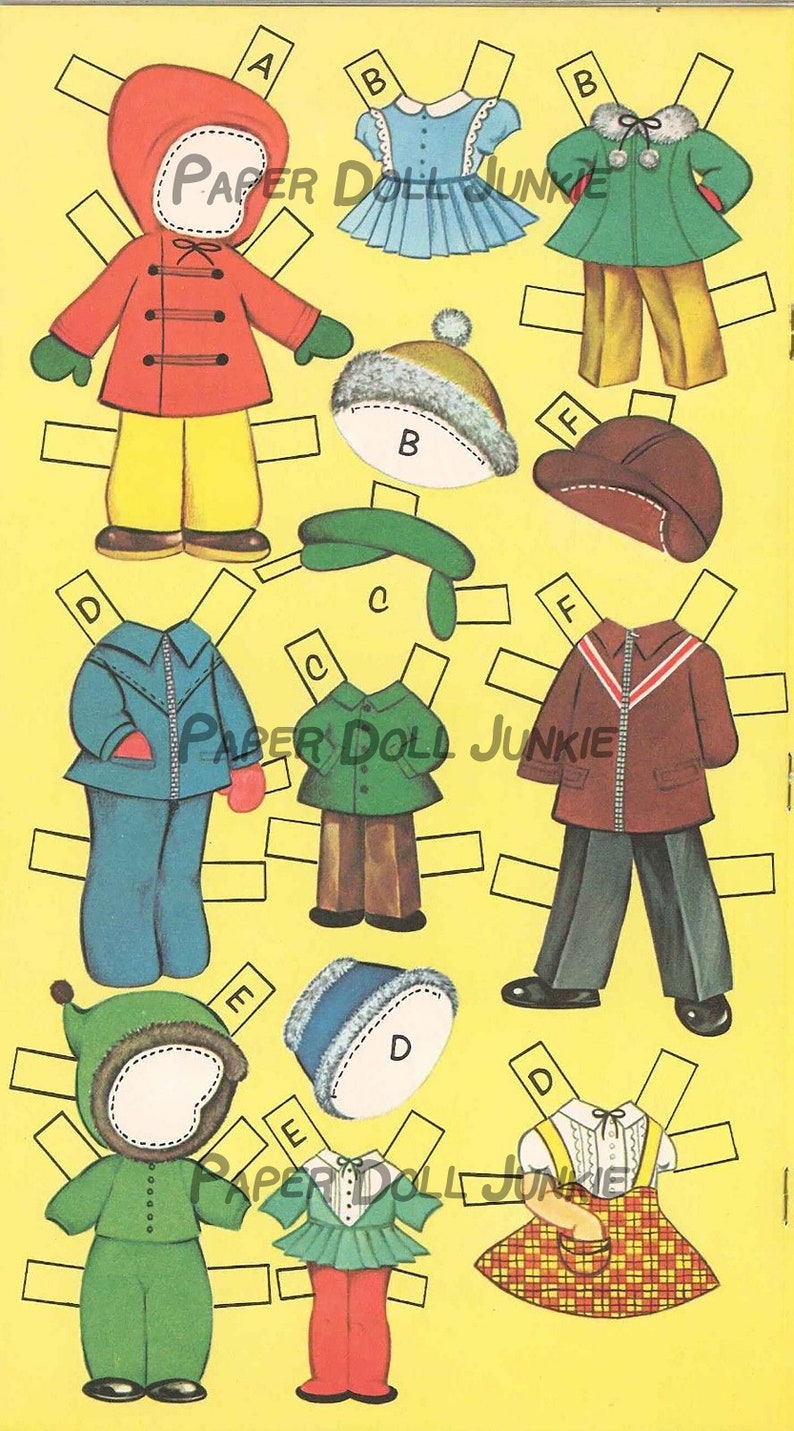A Dozen Cousins Downloadable Paper Dolls | Etsy Australia