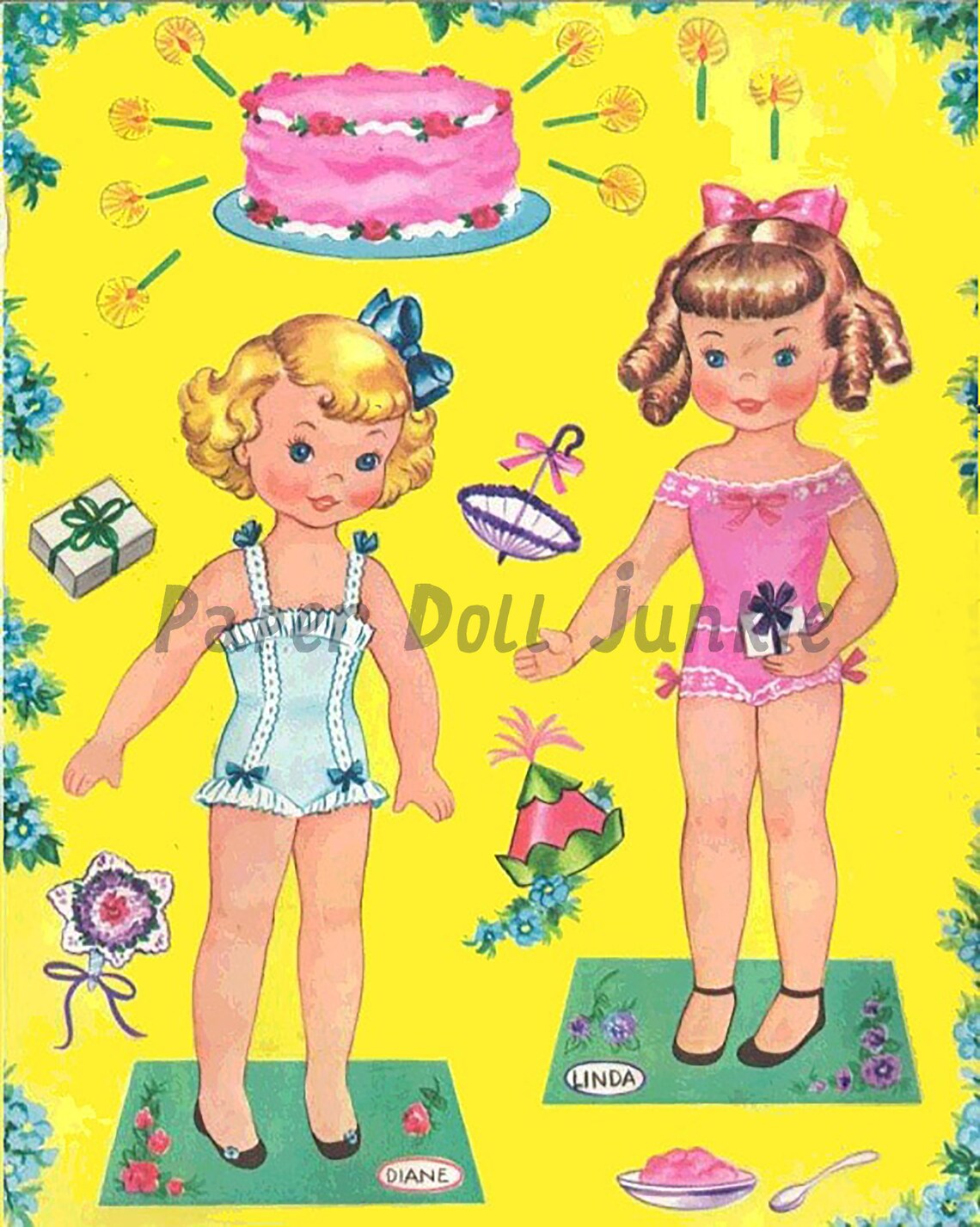 Vintage Paper Dolls Printables Instant Download Paper Doll Clip Art ...