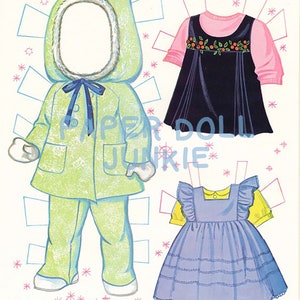Vintage Paper Doll - Baby First Step - 1965 Paper Doll - Instant Download Printable PDF and JPEG files - Doll Clip Art image 10