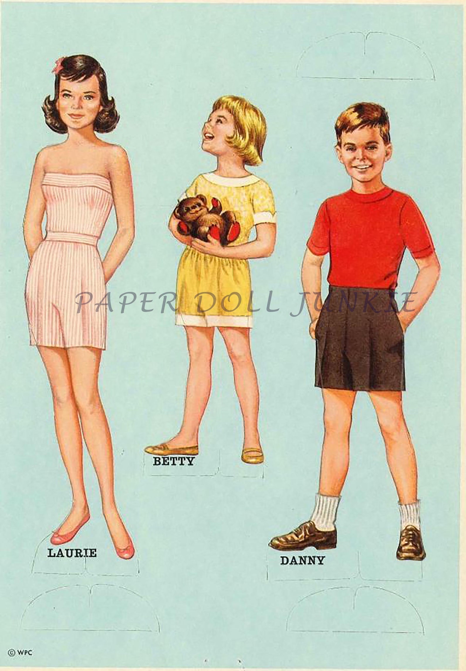 PDF Paper Dolls Printable 1960 the Happy Family Paper Dolls Etsy
