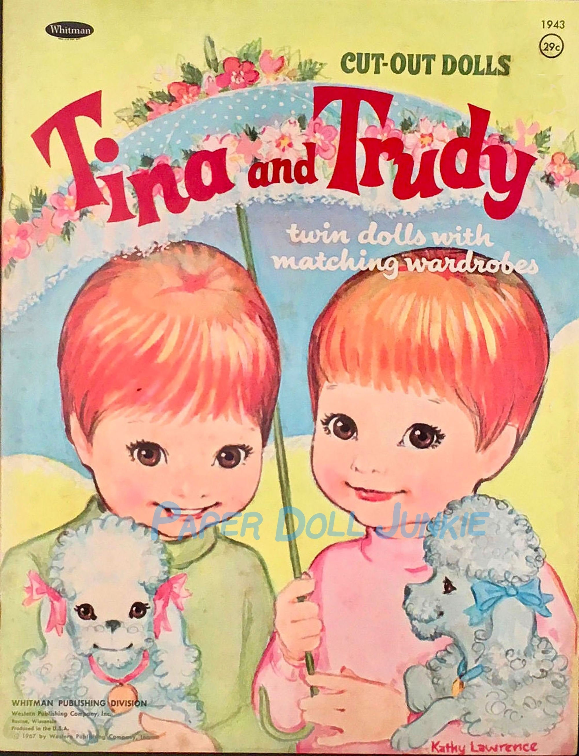 1943 Vintage Paper Dolls - Tina and Trudy Paper Dolls