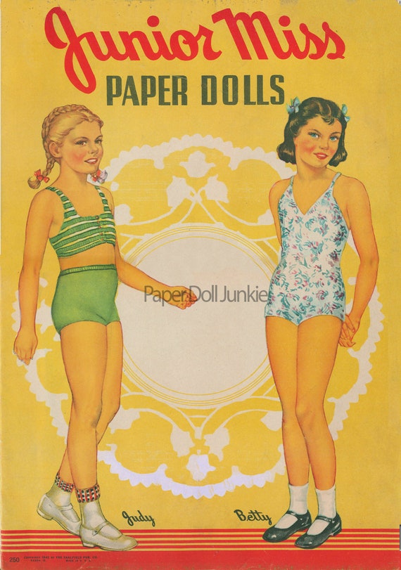 1942 Vintage Paper Dolls Junior Miss Paper Dolls 4 Girls | Etsy