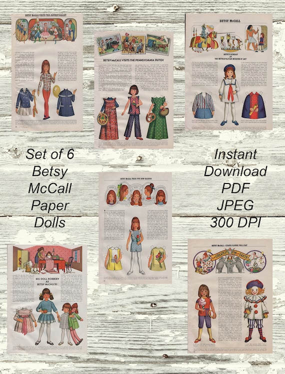 Betsy mccall cheap paper dolls 1970s