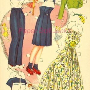 Vintage Paper Dolls - Instant Download - Merry Mermaids 1948 Paper Dolls - PDF Printable and 300 DPI JPEG Files Digital Retro Paper Dolls image 4