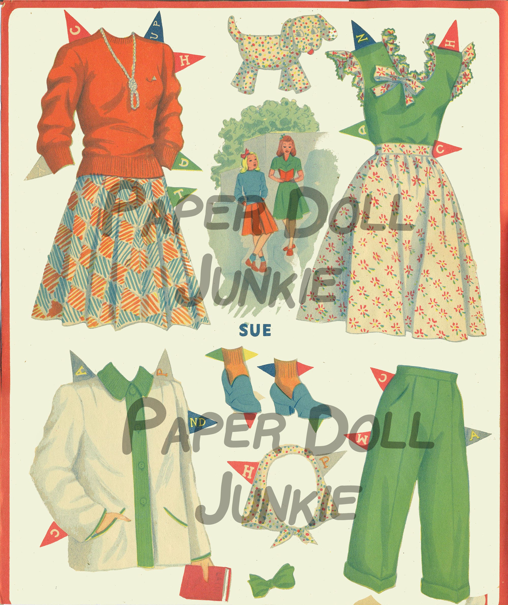 Vintage Paper Dolls Printable Paper Dolls Teenage Girls Clip Art 1945