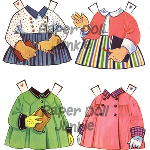 Extra Large Printable Paper Dolls, PNG and PDF Formats Vintage Little ...