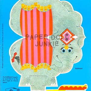 Circus Train - Paper Toys - Paper Dolls - Circus Cut Outs - Circus Fun ...