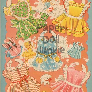 Vintage Paper Doll Printables - Blue Bonnet Paper Dolls - 1942 Paper Dolls - Little Girl Clip ...