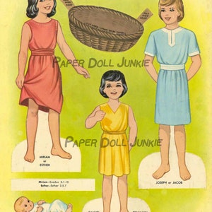Bible Children Paper Dolls, Vintage Paper Doll Printables - Etsy