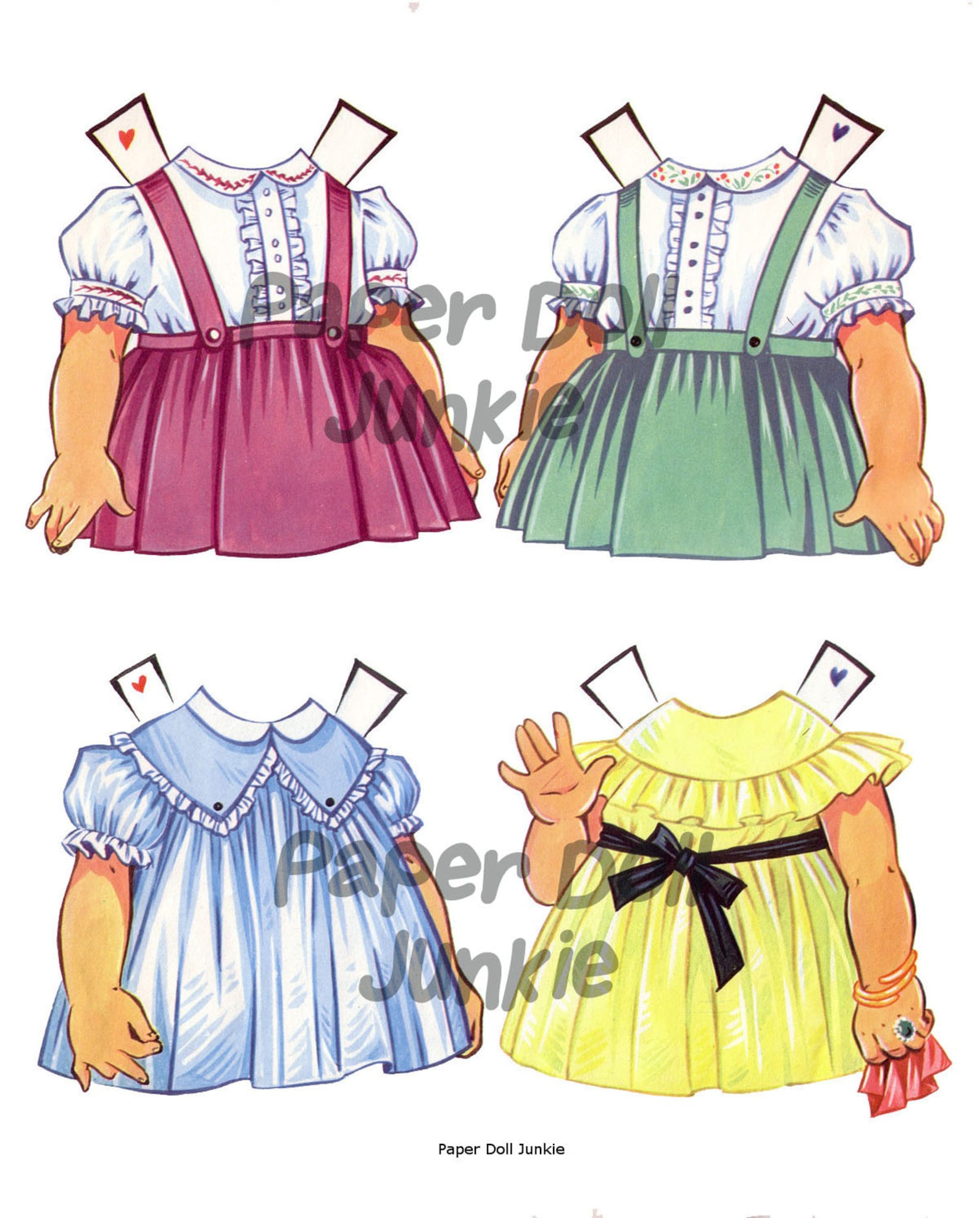 Extra Large Printable Paper Dolls PNG and PDF Formats | Etsy
