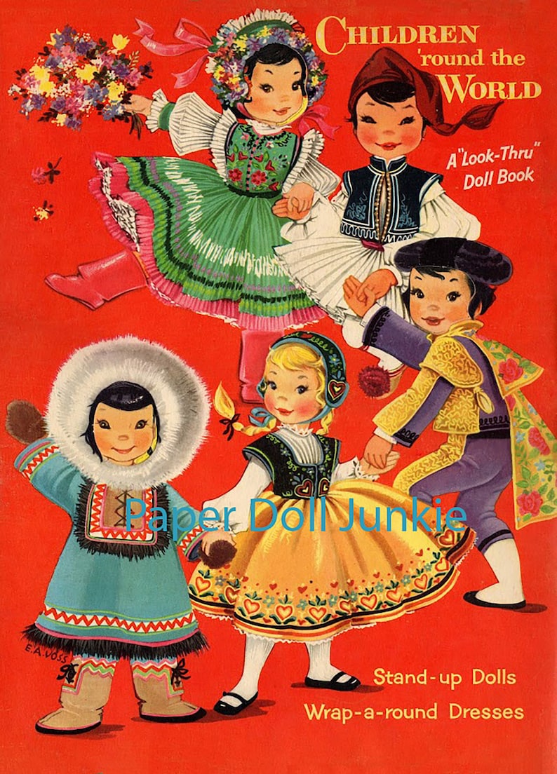 Children Round the World Paper Dolls Clip Art PDF Digital Download JPEG ...