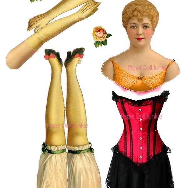 Articulated Paper Doll Victorian Paper Doll Corset