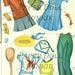 PDF PRINTABLE, Instant Download School Girl Paper Doll Set Vintage ...