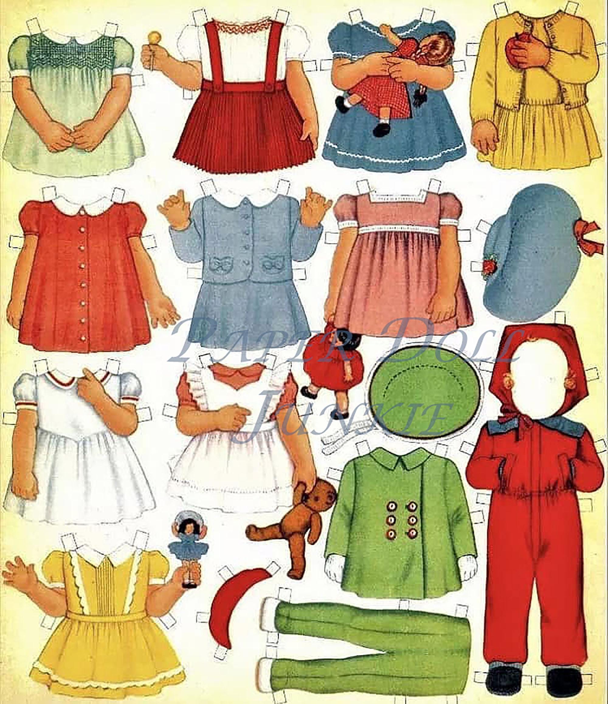 QueenHolden　ヴィンテージ　ペーパードール Vintage Paper Dolls Baby Dolls Queen Holden Circa 1945 Baby and