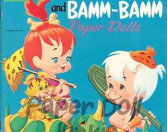 Pebbles and Bamm Bamm Paper Dolls Printable Paper Dolls Instant Download Paper Dolls