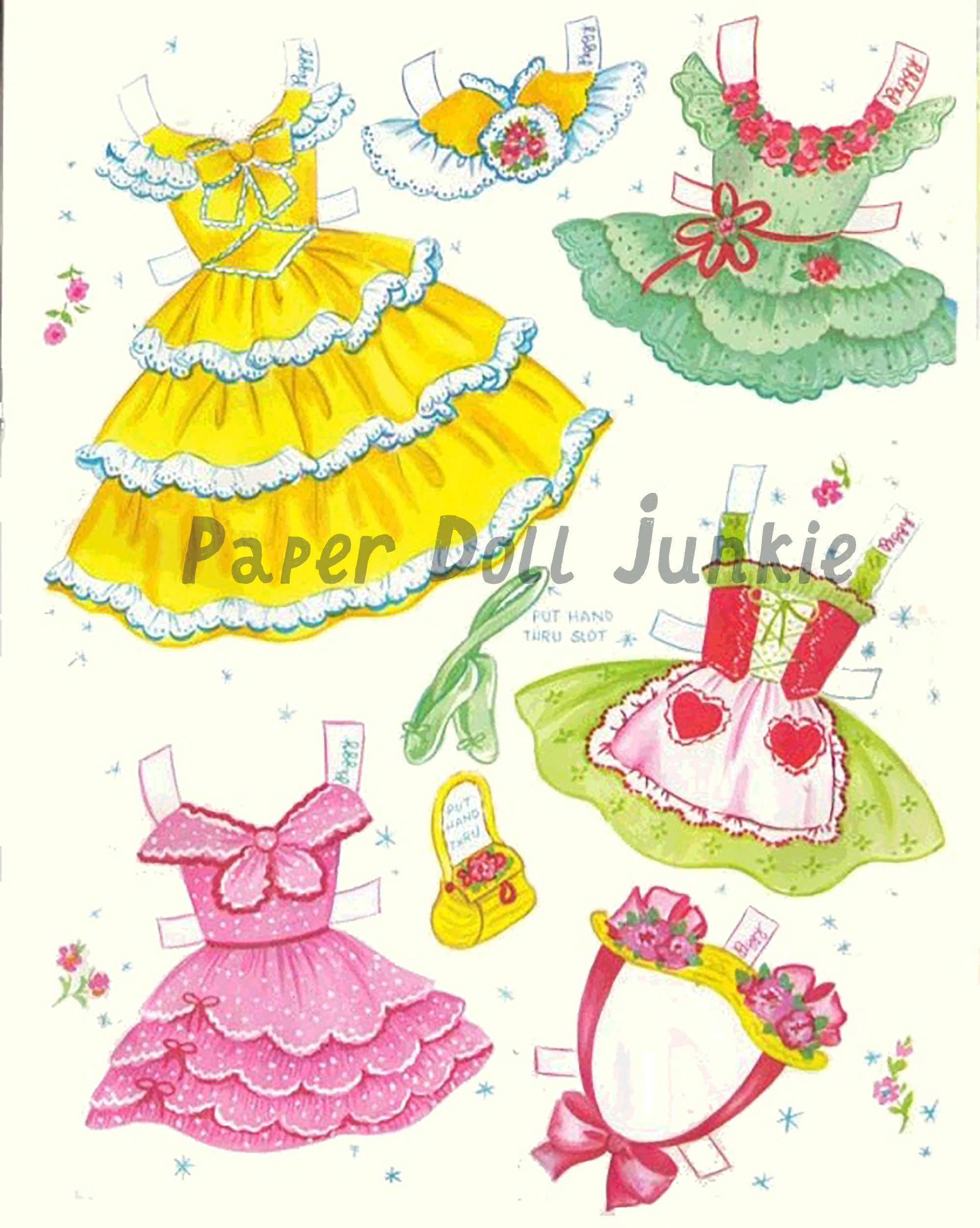 Vintage Paper Dolls Printables Instant Download Paper Doll Clip Art ...