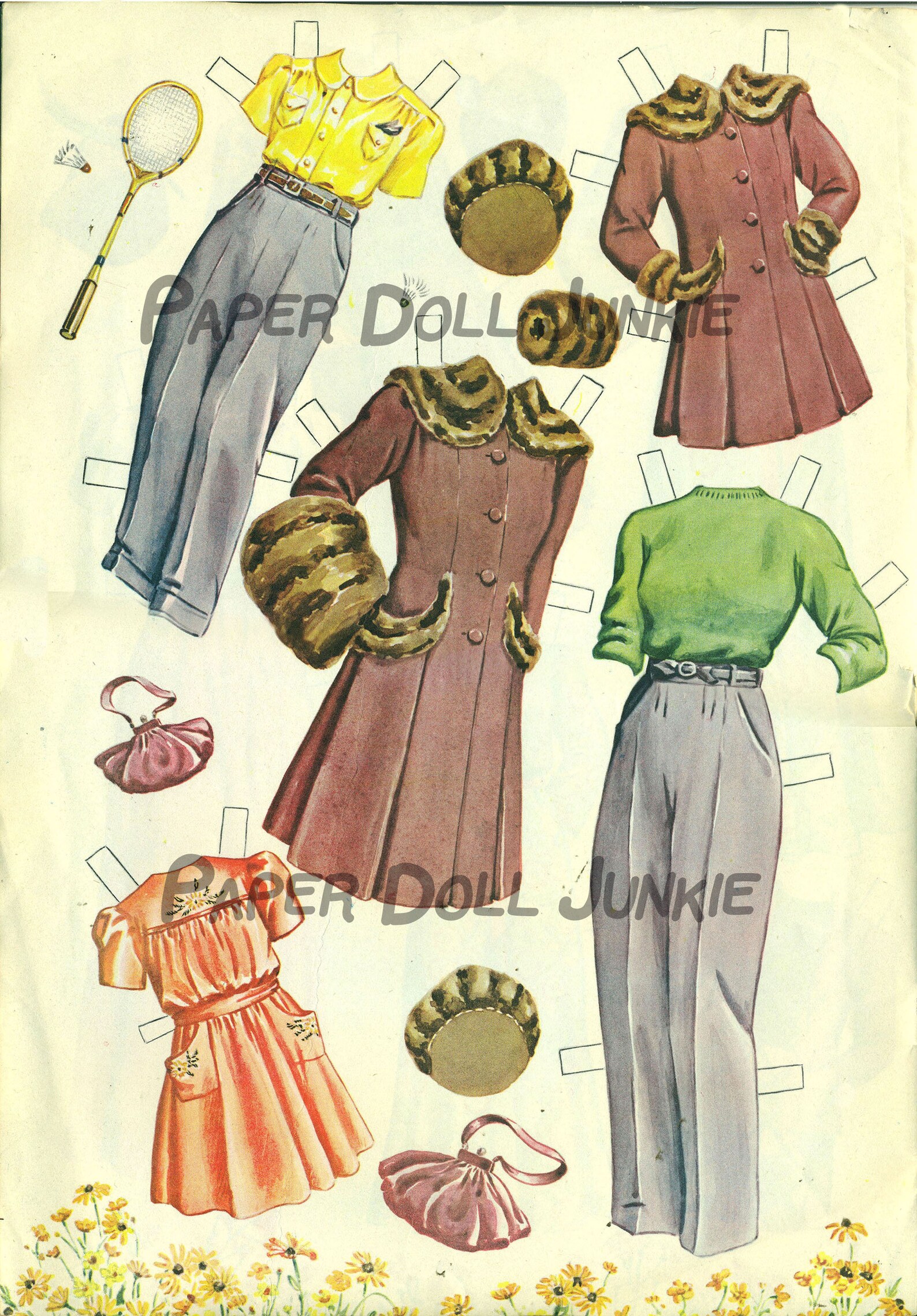 Vintage Paper Dolls, 1940s Paper Dolls Printable Paper Dolls - Etsy