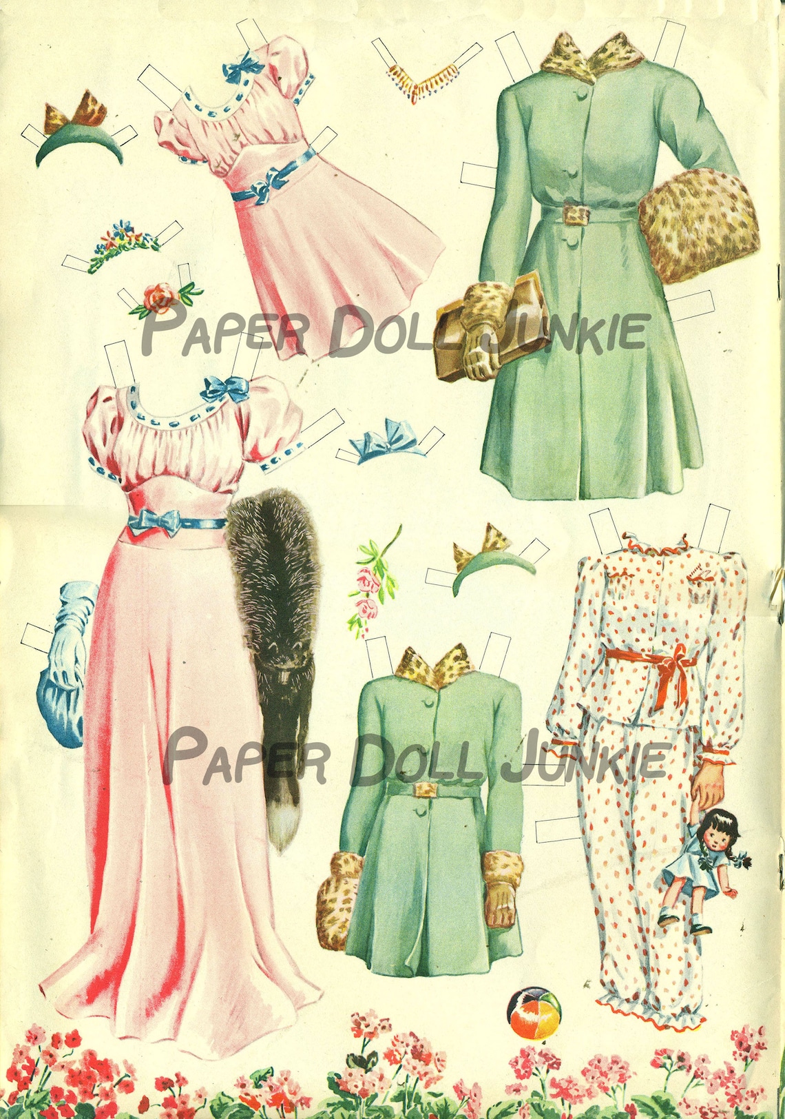 Vintage Paper Dolls, 1940s Paper Dolls Printable Paper Dolls - Etsy