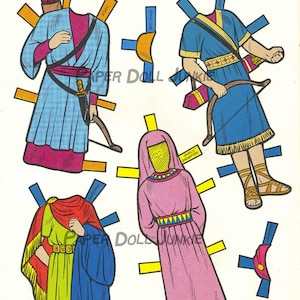 Bible Children Paper Dolls, Vintage Paper Doll Printables - Etsy